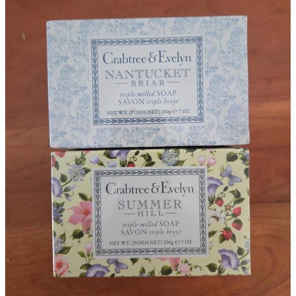 Crabtree & Evelyn Other - 2pc Crabtree & Evelyn Summer Hill & Nantucket Briar TRIPLE MILLED Bar Soaps New